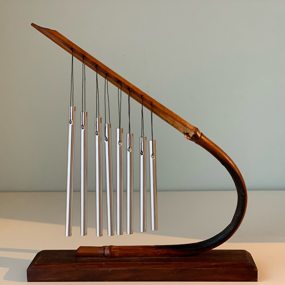 New vintage bamboo wind chimes (video)